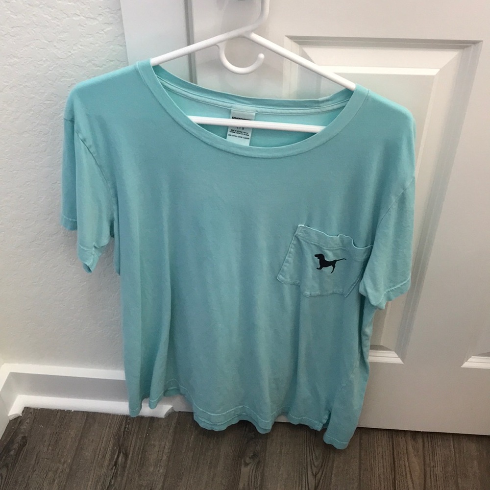 PINK blue t-shirt. Fairly new.